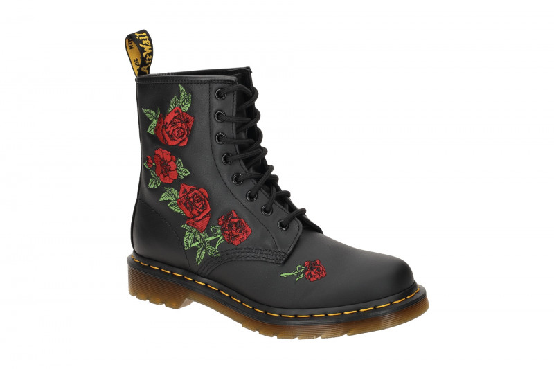 Dr. Martens 1460 Vonda Damen Stiefel schwarz Blumen 24722001
