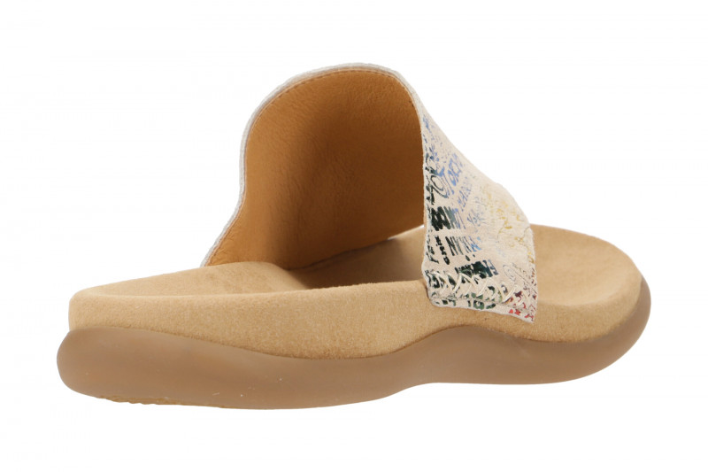 Gabor Zehentrenner Pantolette beige multi letter 23.700.64
