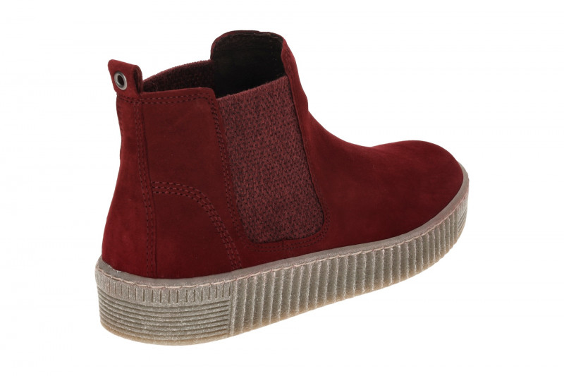 Gabor Stiefelette Chelsea-Boots rot Velour 73.731.15