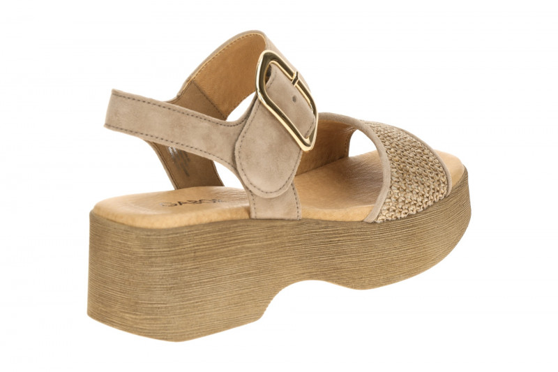 Gabor Fashion Plateau Sandalette sand beige Bast 84.526.44