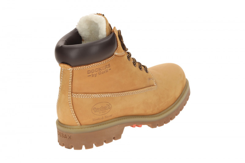 Dockers Winter Schuhe Stiefelette gelb Herren Warmfutter Boots 53AX103