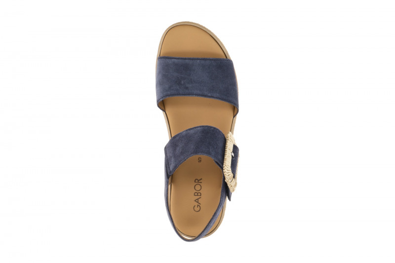 Gabor Fashion Plateau Sandale blau Bast 84.562.16