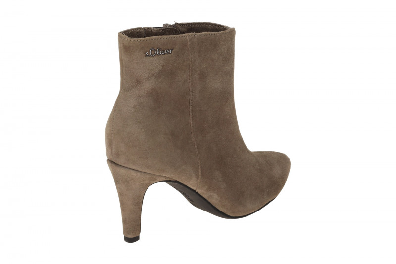 s.Oliver Stiefeletten Damen taupe Ankle Boots Velour 5-25316