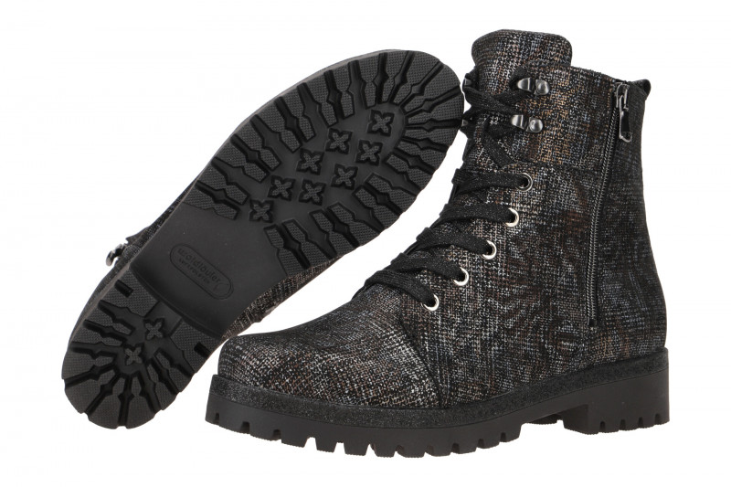 Waldläufer Hanako Stiefel schwarz bunt 338813