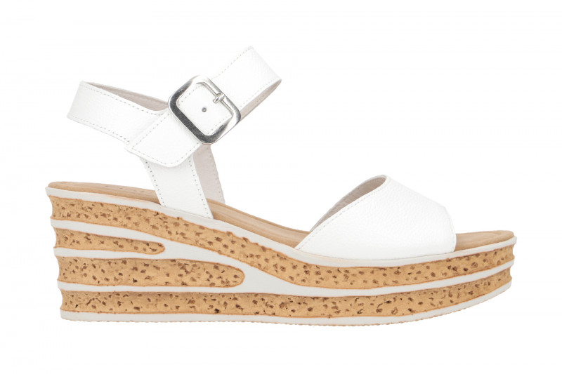 Gabor Plateau Sandale weiß Glattleder 84.651.21