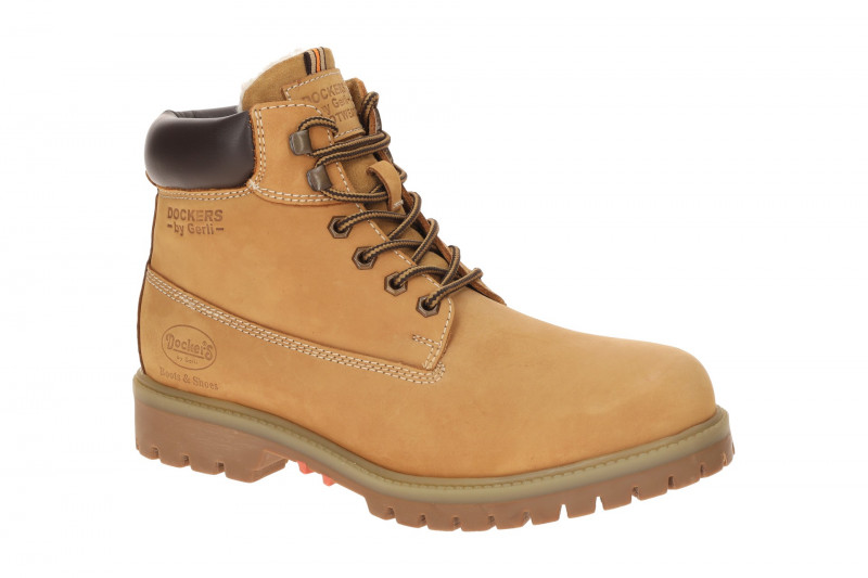Dockers Winter Schuhe Stiefelette gelb Herren Warmfutter Boots 53AX103