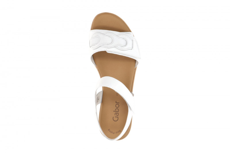 Gabor Fashion Plateau Sandalen weiß Nappa 64.553.21