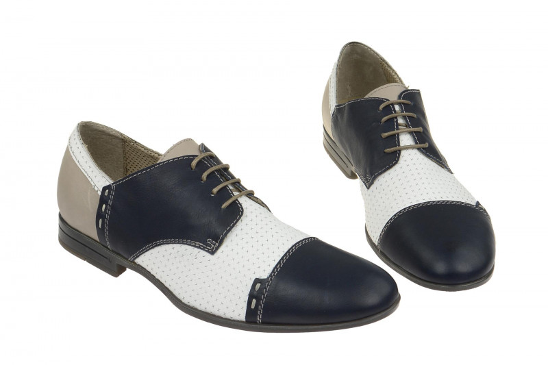 Bello Schuhe weiß blau mix BL199