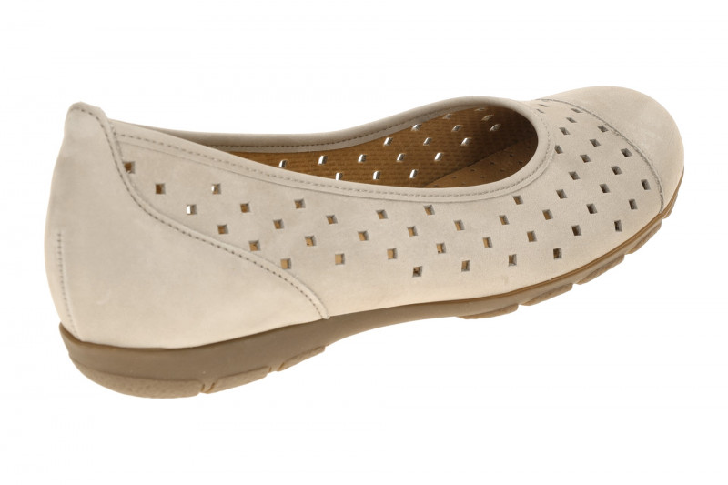 Gabor Schuhe Ballerina beige gelocht 84.169.12
