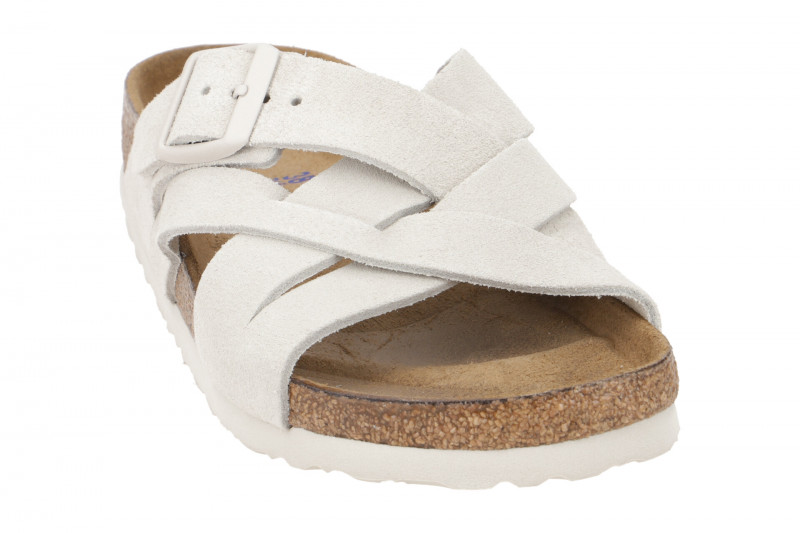 Birkenstock Lugano Pantolette antique weiß Schmal 1024560