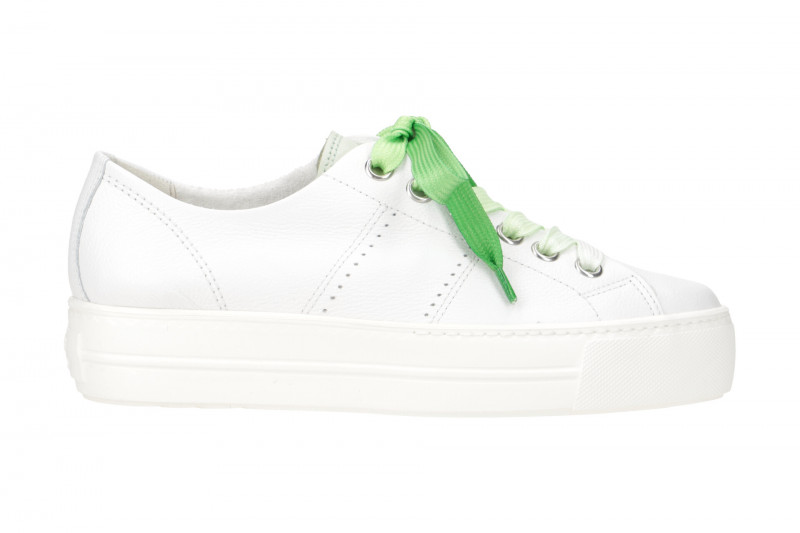 Paul Green Sneaker Schuhe weiß grün Nappa 5247