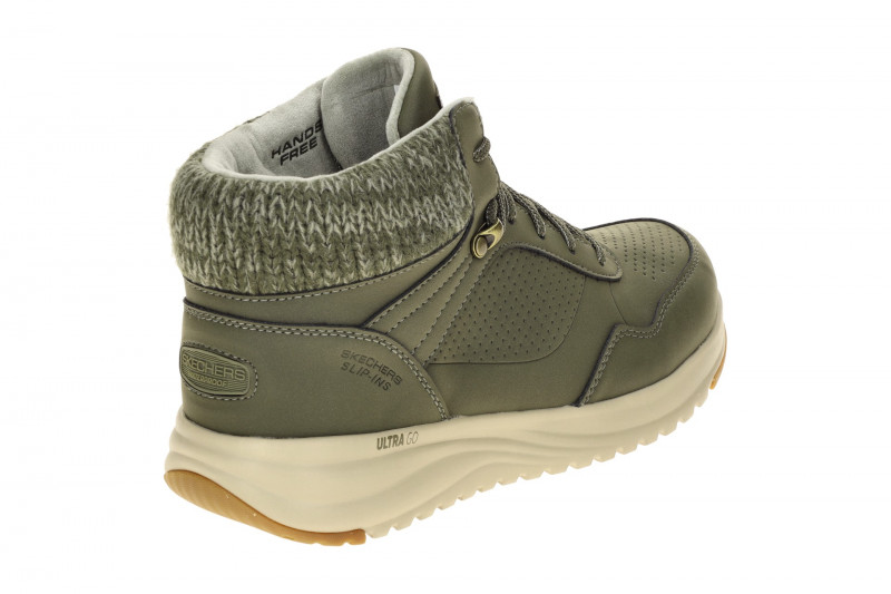 Skechers On-The-Go Mid Sneaker olive grün wasserdicht Slip Ins 144739