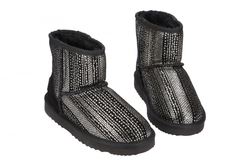 Oog Stiefel schwarz silber Mini Boots 585469