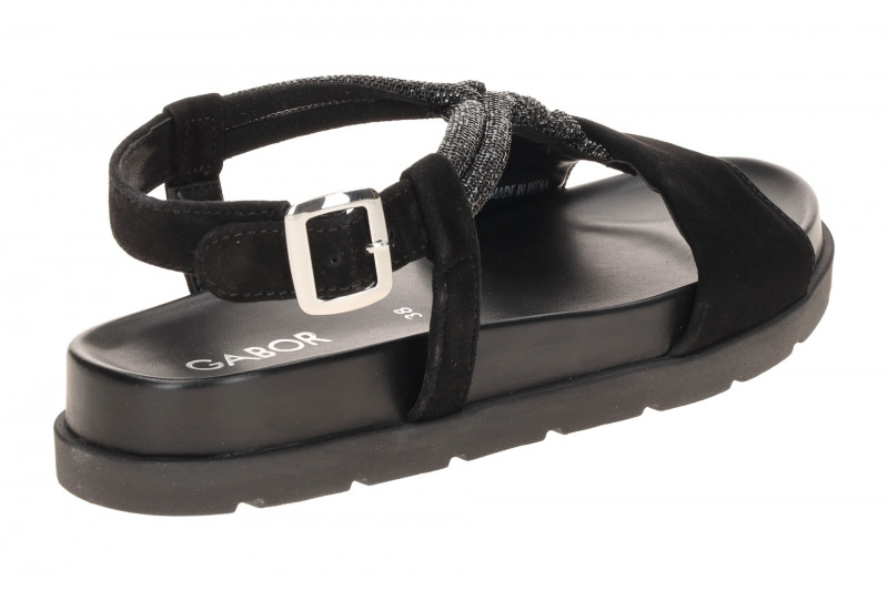 Gabor Fashion Sandale schwarz Strass 84.601.17