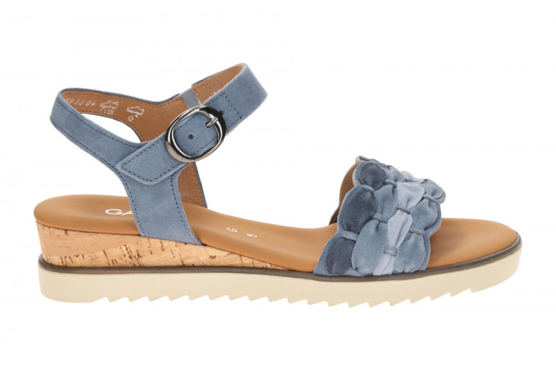 Gabor Sandale blau Velour 82.758.26