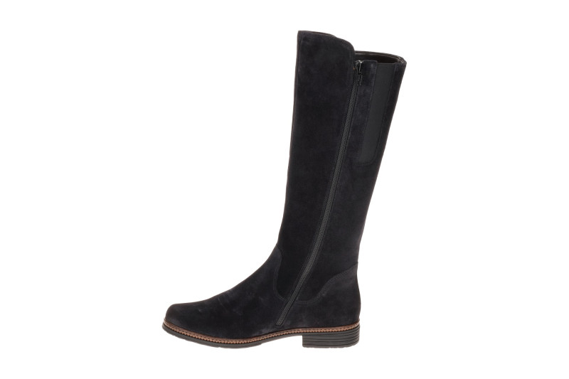 Gabor Schaft Stiefel blau Schaftweite M Velour 8023.04.005