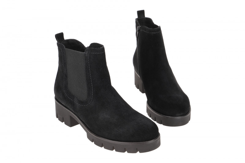 Gabor Stiefelette schwarz Velour 31.710.17