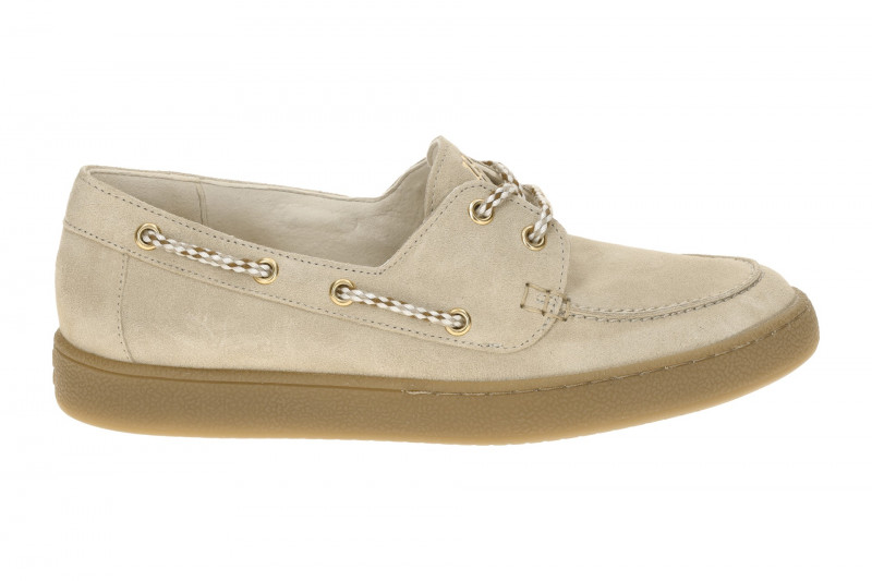 Paul Green Schuhe beige Mokassin im Bootsschuh Stil 1185