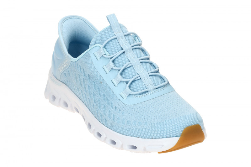 Skechers Glide Step Slipper Schuhe hellblau Slip-Ins 104574