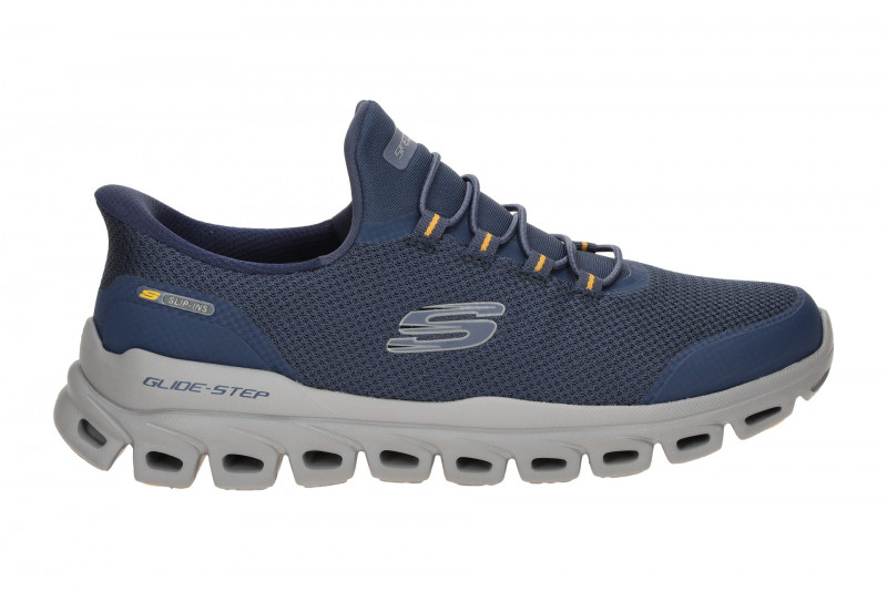Skechers Glide Step Slipper Schuhe blau Herren SLIP-INS 233017