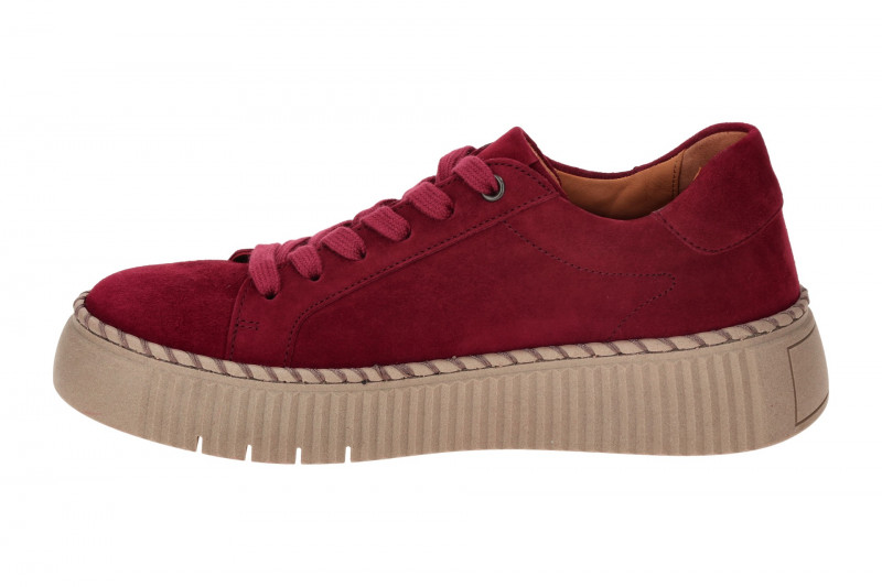 Gabor Schuhe rot bordeaux Plateau Sneakers 73.240.15