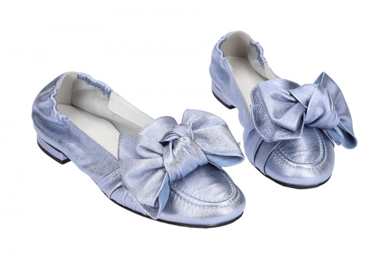 K&S Malu Ballerinas sky blau metallic