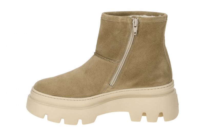 Paul Green Winter Stiefelette beige grain Velour 8113
