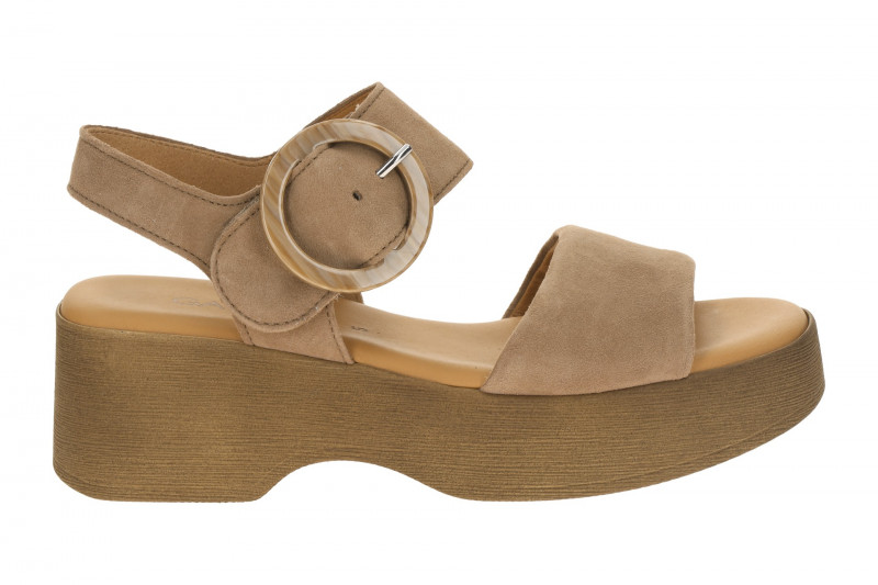 Gabor Fashion Plateau Sandalette braun Velour 84.520.18