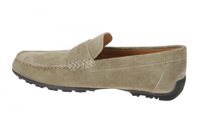 Geox Kosmopolis Mokassin Schuhe grau Velour U35CFB