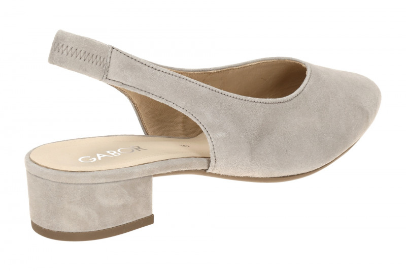 Gabor Sling Pumps grau puder Velour 81.520.12