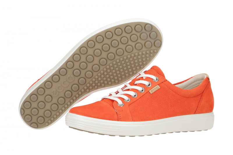 Ecco Soft 7 Schuhe hellrot Damen Sneakers