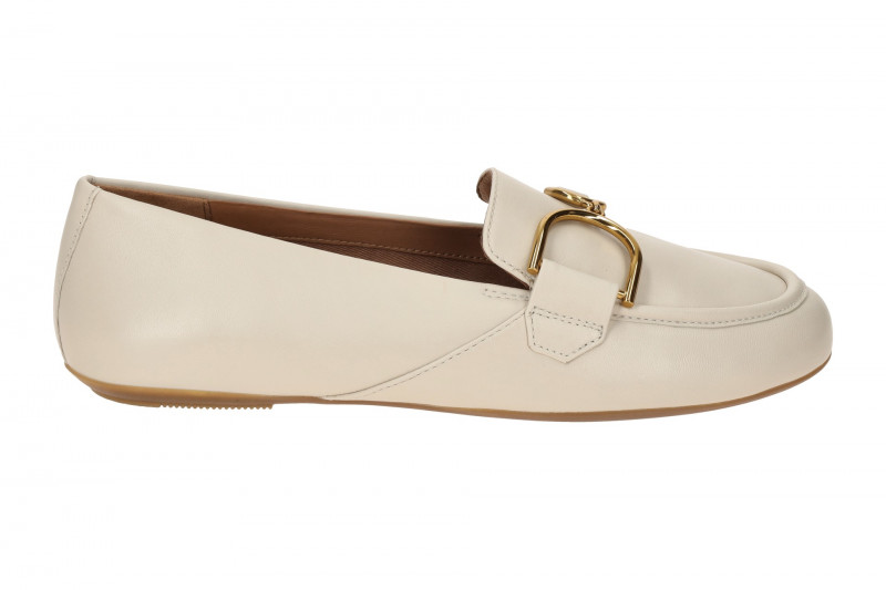Geox Palmaria Mokassin Schuhe weiß beige papyrus Nappa D45MUJ