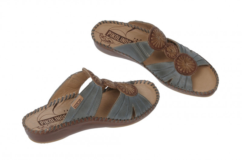 Pikolinos Vallerta Pantolette blau braun 655-9468