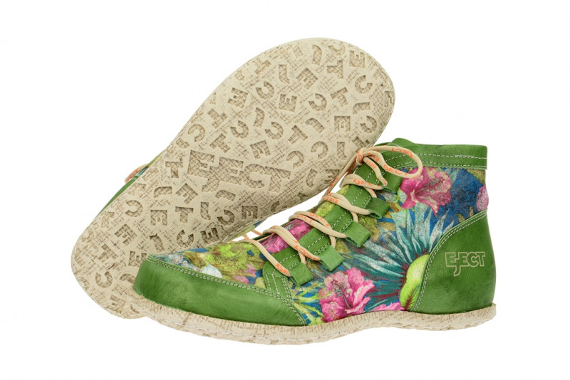 Eject Road Sneaker in mattgrün + flower multi print
