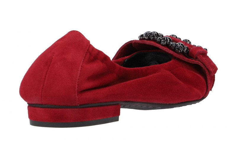 K&S Malu Ballerinas dunkelrot crystal 10970