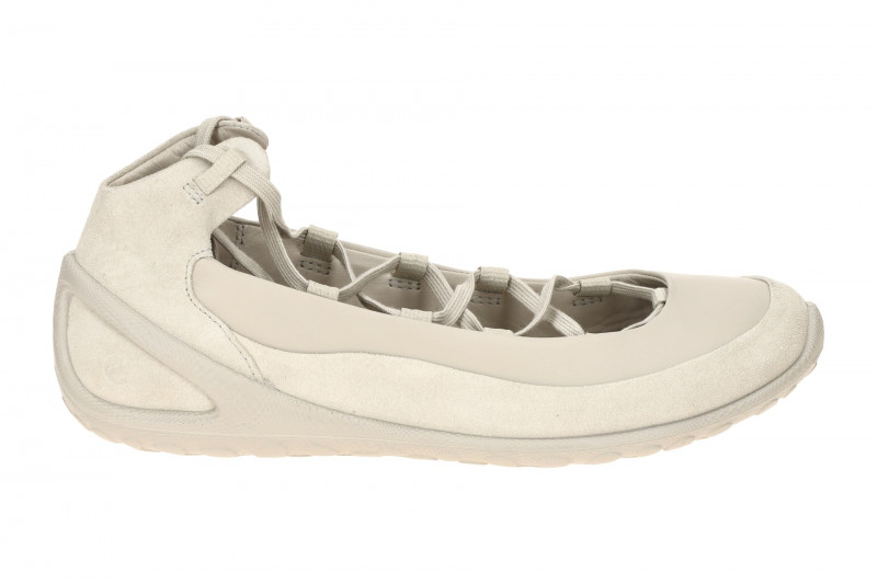 Ecco Biom Lite Schnür Ballerina Schuhe grau gravel 802453