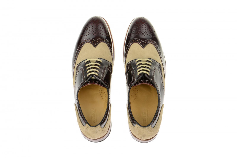 Gordon & Bros Schuhe Levet rot grau Rahmengenäht 2318