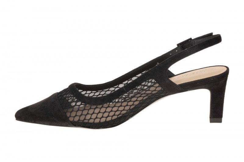 Peter Kaiser Sling Pumps schwarz Netz 79607