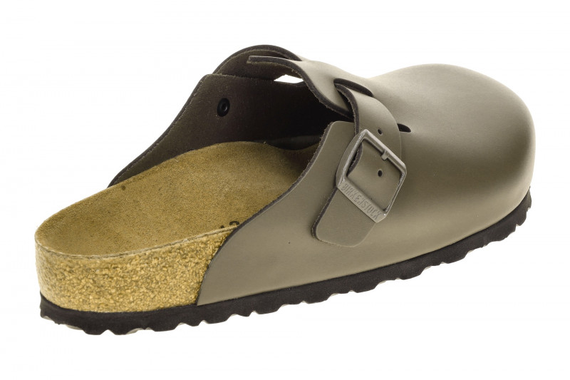 Birkenstock Boston BS Pantolette grau grün 1029079