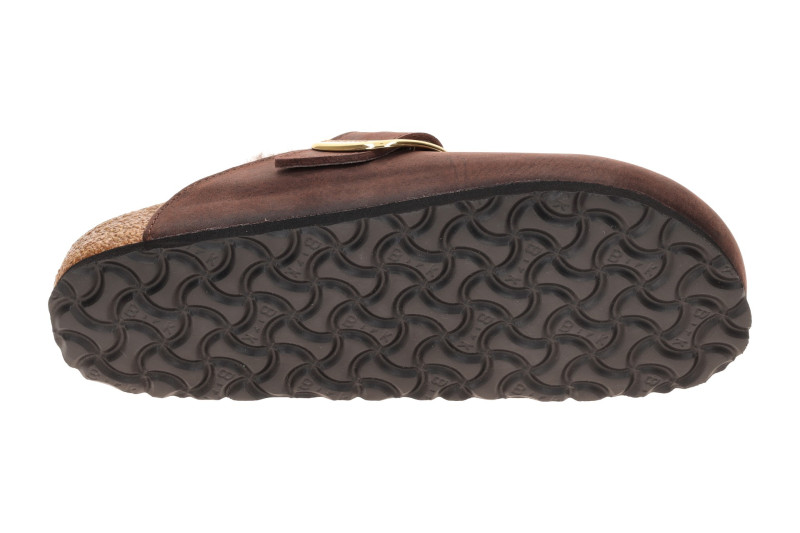 Birkenstock Boston Big Buckle Clogs Pantoletten braun SCHMAL Lammfell