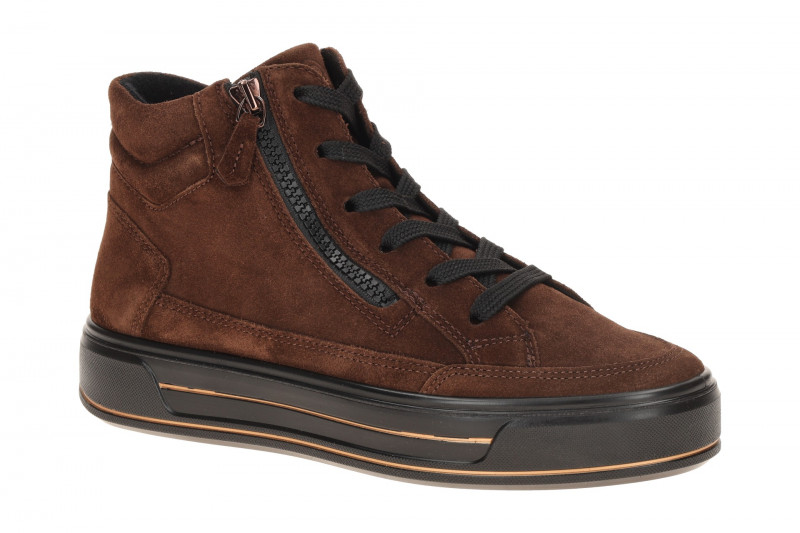 ARA Canberra Mid Sneaker Schuhe braun H-Weite Plateau 12-23008