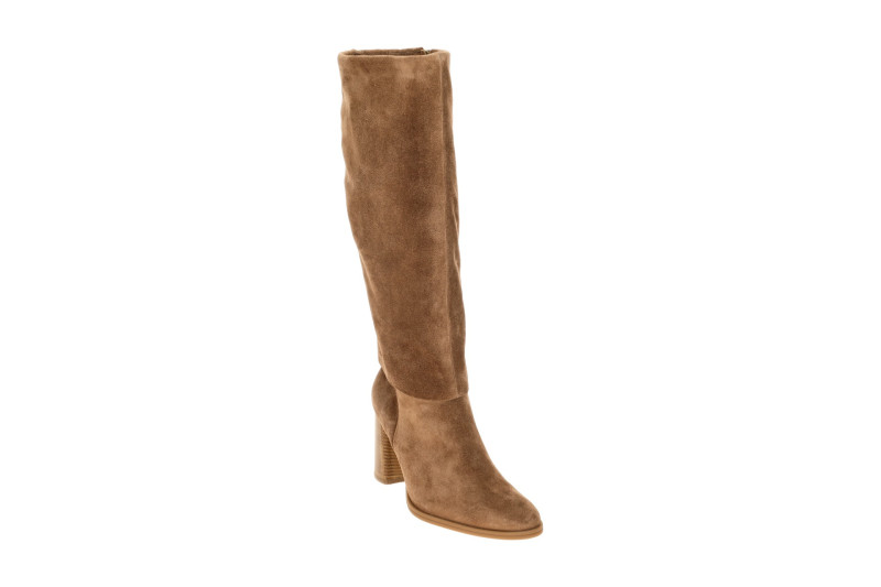 Paul Green Stiefel braun nut Langschaft überlappend 8329