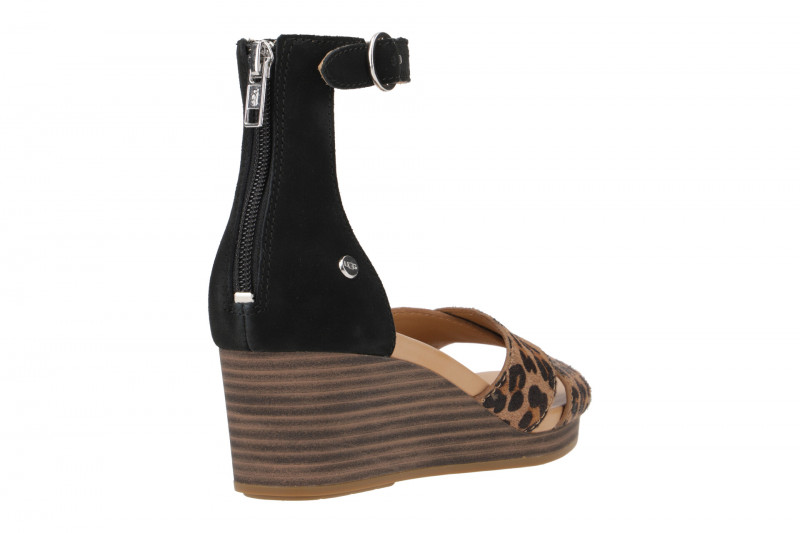 UGG Eugenia Leopard Sandale braun schwarz 1119731