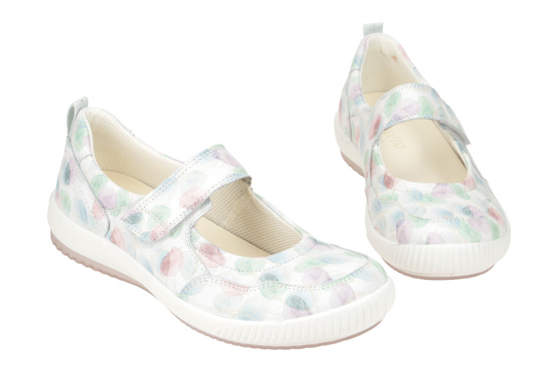 Legero Tanaro Mary-Jane Schuhe weiß bunt gefleckt 214