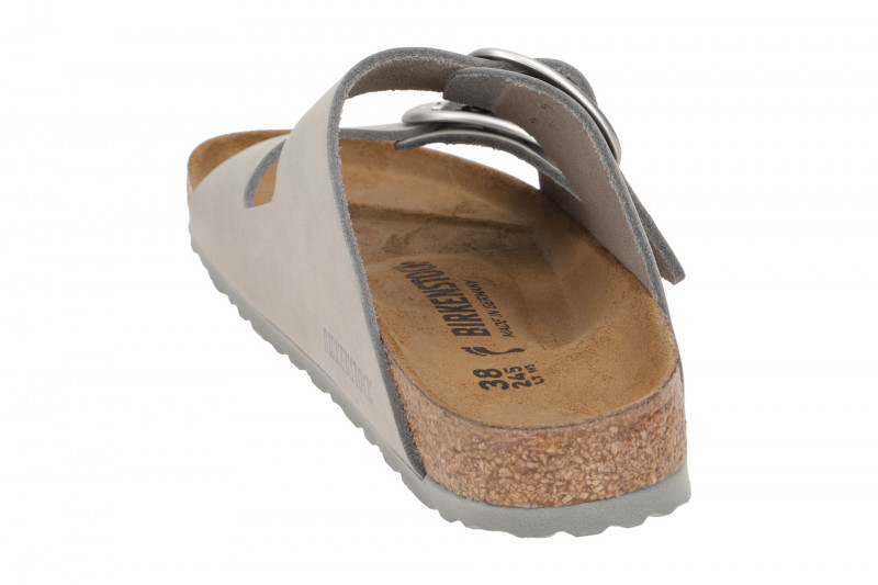 Birkenstock Arizona Big Buckle Pantolette grau Nubuk Schmal 1022154