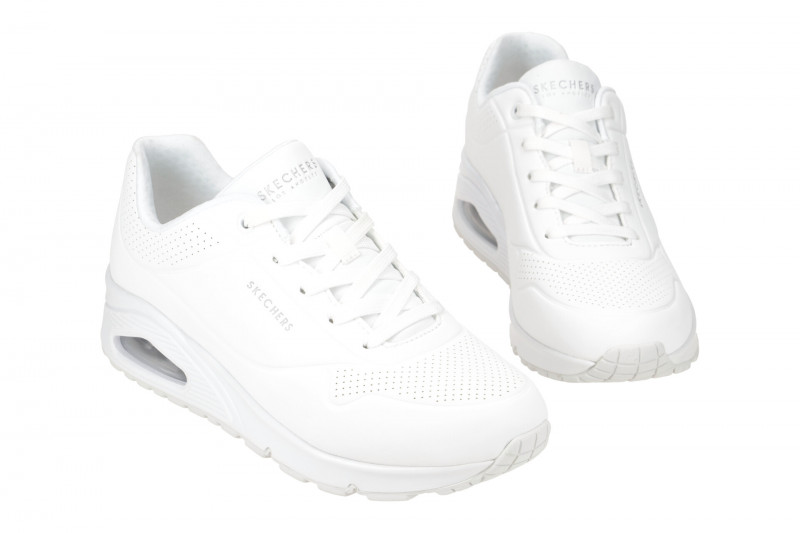 Skechers Uno Schuhe weiß uni Damen Sneakers 73690