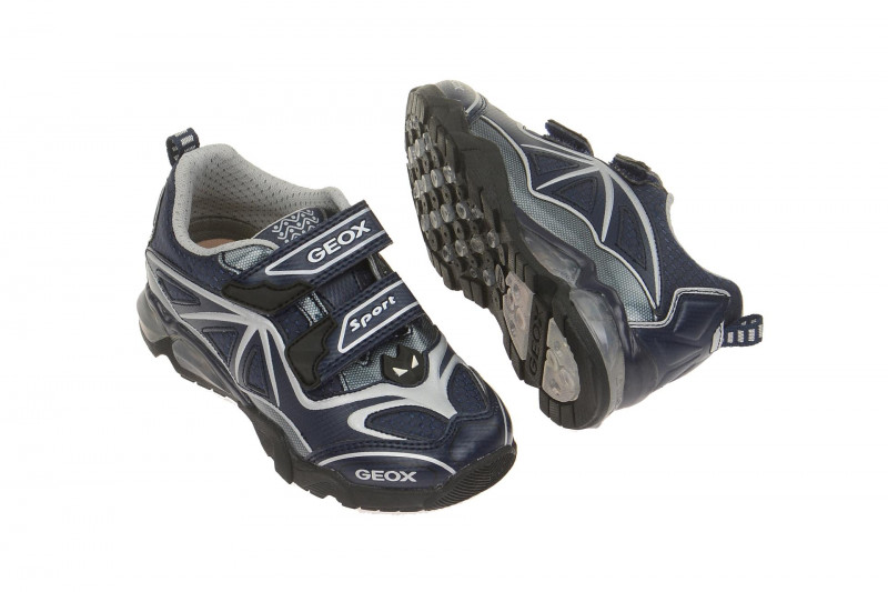 Geox Eclipse Schuhe blau silber Blinker J641BA