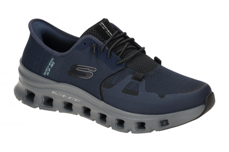 Skechers Glide Step Schuhe blau navy Herren SLIP-INS 232930
