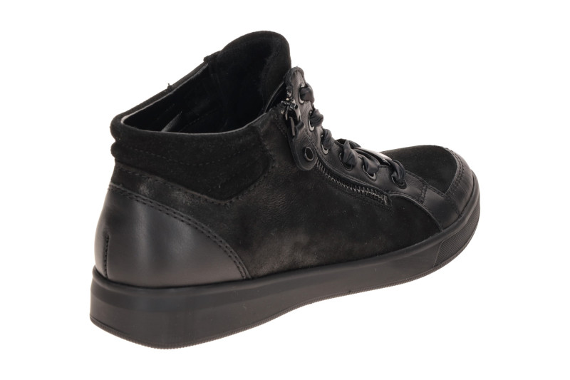 ARA Rom Schuhe schwarz Schimmer Mid-Cut Sneaker 12-14499