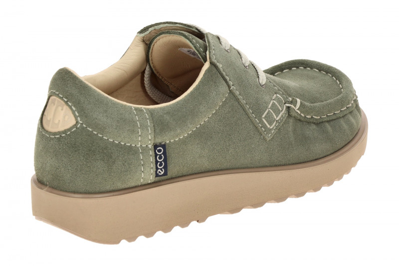 Ecco Joke Schuhe grün olive Mokassin 320003